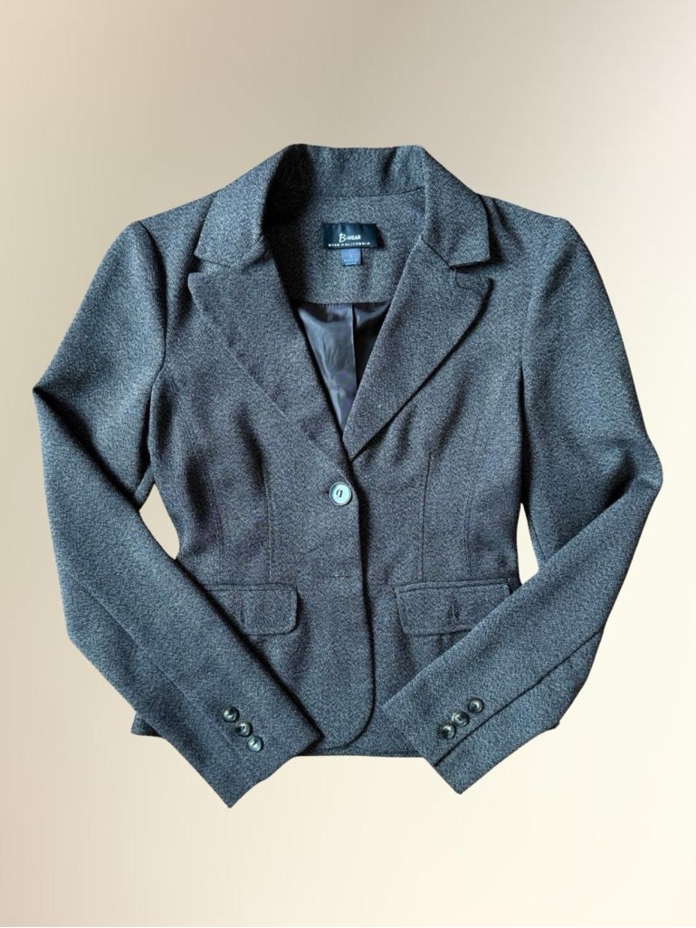 Bwear Dark Gray Tailored One-Button Blazer